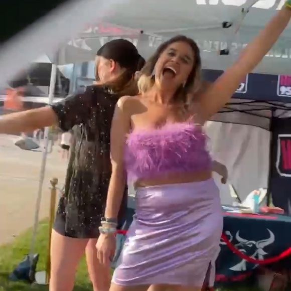 Nasty Gal Feather Bandeau Crop - Picture 4 of 5